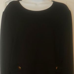 Black Eloquii brand plus size Peplum style top